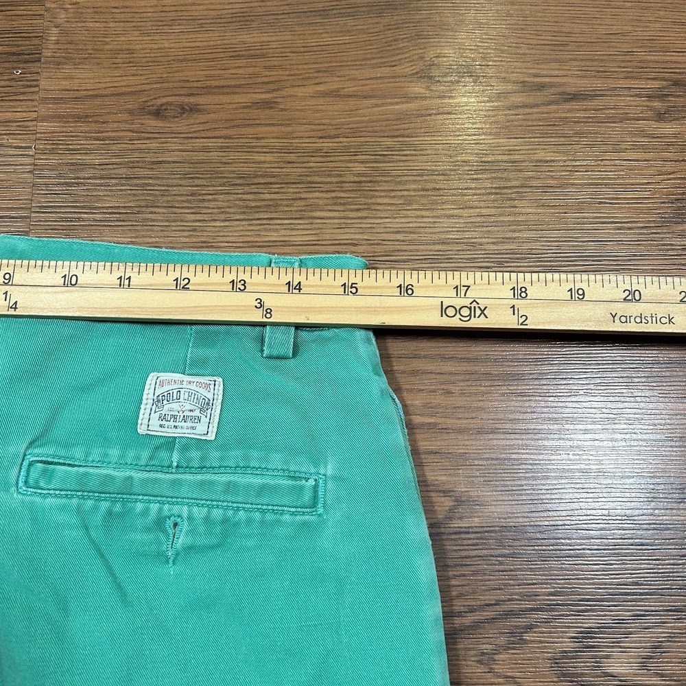 Vintage Polo Ralph Lauren Classic Chino Pants 30x32 Aqua Seafoam Green Stained - Picture 12 of 13